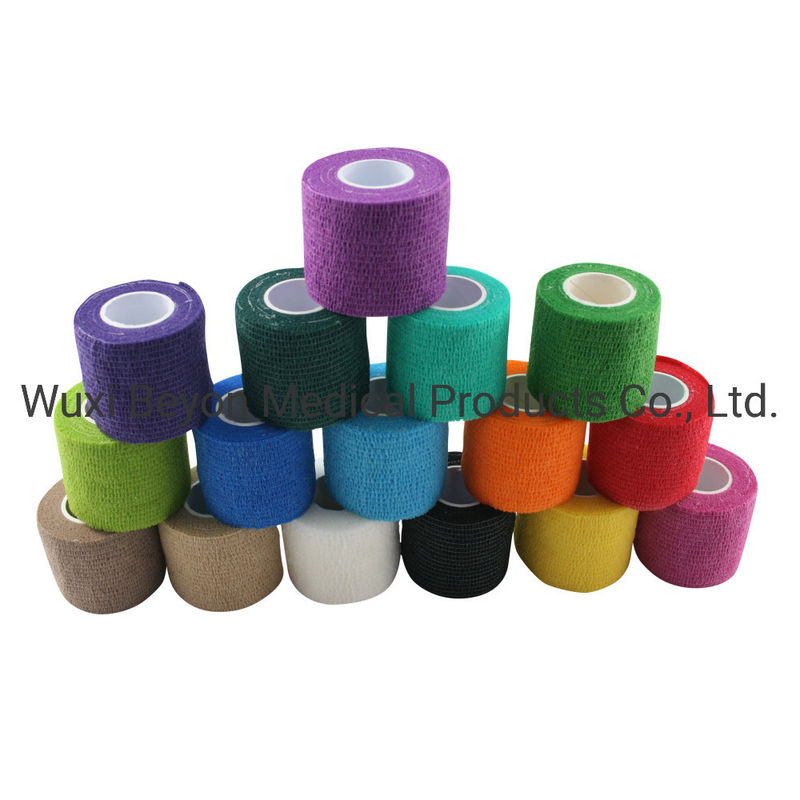 Cohesive Self Stick Tape Bandage Flexible  Black