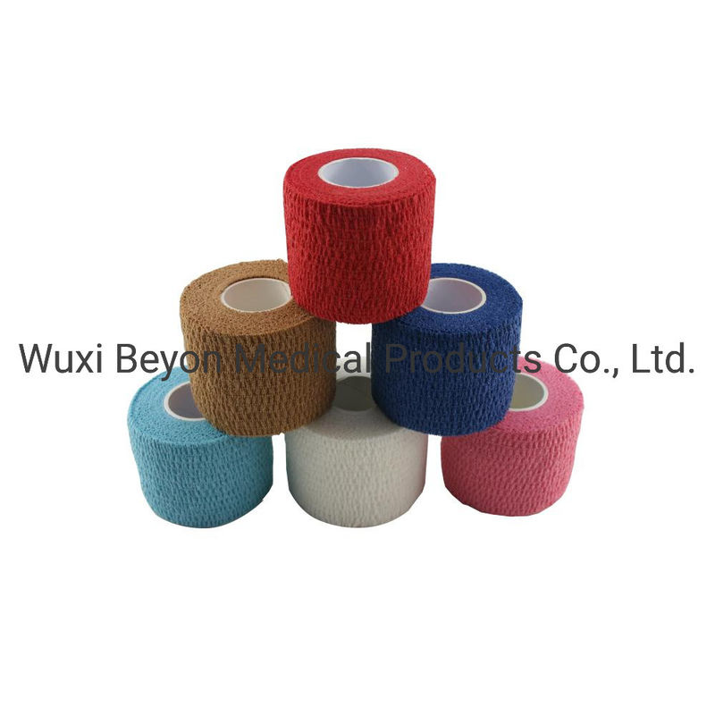 Self Adherent Cohesive Tape Black Latex Free Flexible Cohesive Elastic
