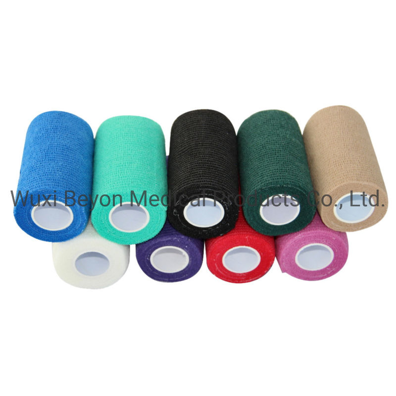 Compression Non Woven Cohesive Bandage Printed Elastic OEM Vet Flexible Healthcare